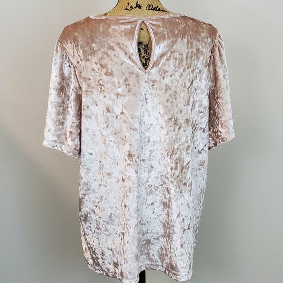 Lucky Brand Crushed Velvet top sz 2X - Picture 3 of 5